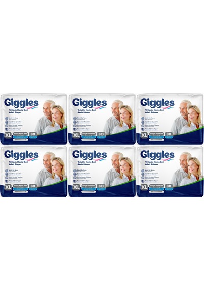 Giggles Hasta Bezi Yetişkin Bel Bantlı Tekstil Yüzey Xl 180adet XL