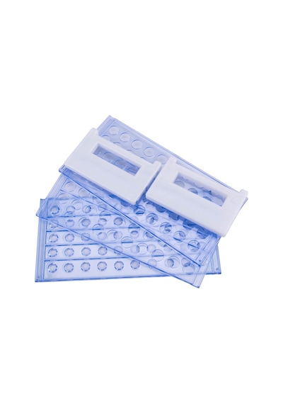 Borox P24153.113 Deney Tüpü Sporu Plastik Mavi 12 MM + 13 MM 50 Tüplük Tüp Standı