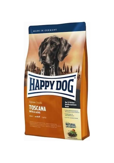 Happy Dog Toscana Kuzu Etli ve Somonlu Yetişkin Köpek Maması 12.5 KG