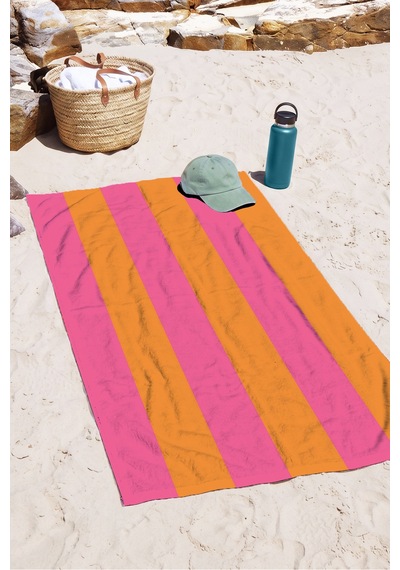 Çizgili Renk Bloklu Premium Plaj Havlusu-modern Resort Fuşya Turuncu Hızlı Kuruyan Mikrofiber Havlu Sisli Lavanta Çizgili Renk Bloklu Premium Plaj Havlusu-modern Resort Fuşya Turuncu Hızlı Kuruyan Mikrofiber Havlu Sisli Lavanta