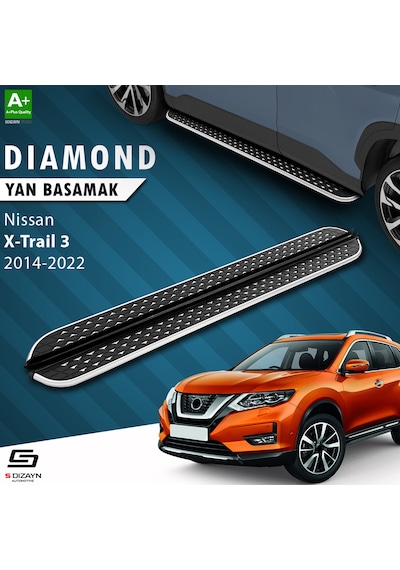 S-dizayn Nissan X-trail T32 Diamond Krom Yan Basamak 183 Cm 2014-2022 A+ Kalite