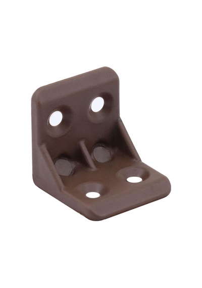 Mobilya Eşya Dolap Köşebent Bağlantı Sabitleme Sabitleyici L Gönye 25x25x25 Mm Kahverengi 10 Adet Kahverengi