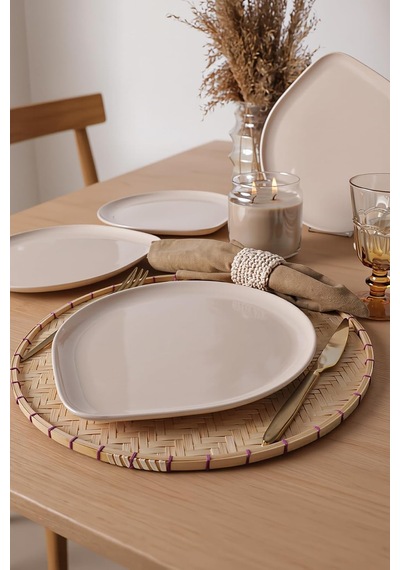 Krem Serenity Servis Tabağı 27 Cm 6 Adet 030 Çok Renkli