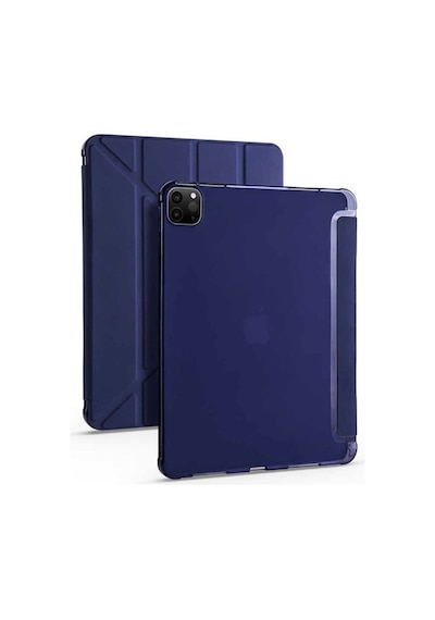 Apple Uyumlu iPad Pro 12.9 5. Nesil 2021 Kılıf Trifolding Kalem Bölmeli