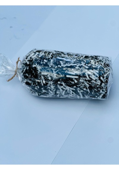 Oniks & Beyaz Z Zigzag Kırpık Kağıt 100 Gr Hediye Kutu Dolgu Süsleme
