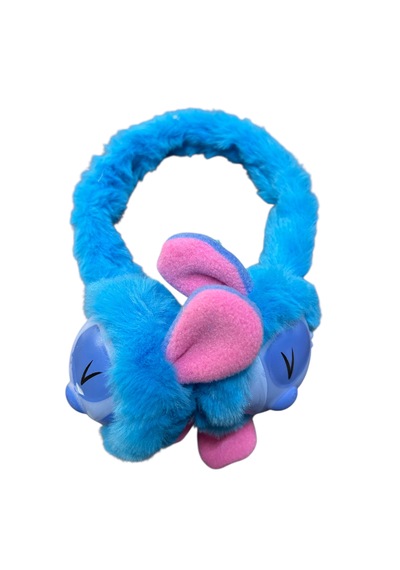 Stitch Peluş Kulaklık Mor Açık Mor