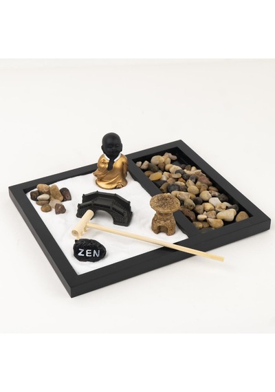 Oturan Buddha Temalı Zen Bahçesi Kiti