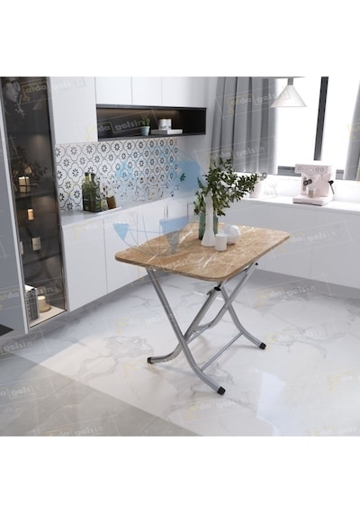 Dekoratif Katlanır Masa Mutfak Masası 70 120 Ahşap