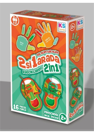 KS Games 2si1 Arada Bağcıklar ve Parmalar Eğitici Oyun