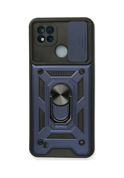 Realme C11 2021 Uyumlu Kılıf Pars Lens Yüzüklü Silikon - Lacivert