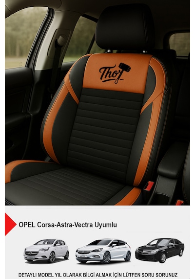 Thor Tay Tüyü Oto Koltuk Kılıfı Opel-corsa-astra-vecta Uyumlu Taba