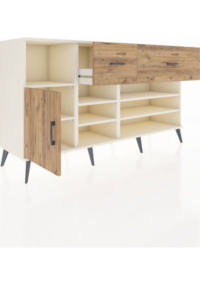 Kronos Konsol 6 Raflı 2 Çekmeceli Tek Kapaklı 176x59x99 Aytaşı-ç Aytaşı-çam