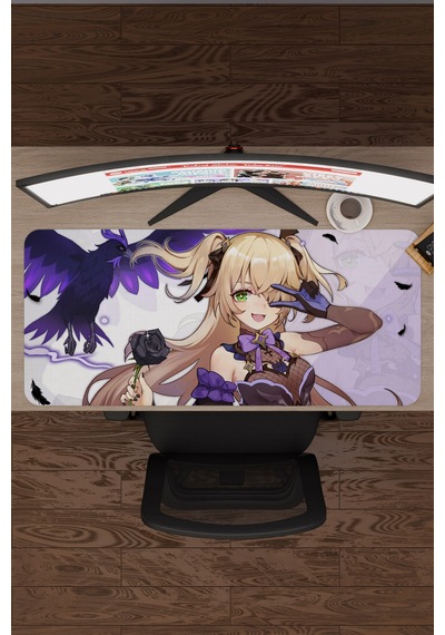 Fischl Genshin Impact Anime Gacha V5 - 90x40 Xxl Gaming Mouse Pad Fare Altlığı