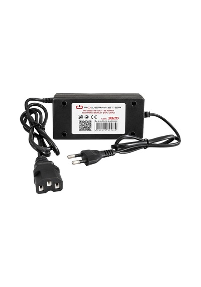 Powermaster Pm-3820 48 Volt - 38 Amper Elektrikli Bisiklet Şarj Cihazı Siyah