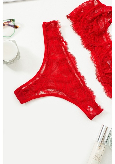 La Linaa Anna Kırmızı Dantel Balenli Kapsız Külotlu Sütyen Takım Kırmızı - 670382913 Kırmızı La Linaa Anna Kırmızı Dantel Balenli Kapsız Külotlu Sütyen Takım Kırmızı - 670382913 Kırmızı
