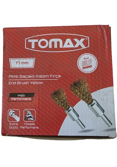 Tomax 17 Mm Pimli Saçaklı Kalem Fırça 25 Adet