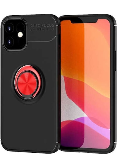 Apple Uyumlu iPhone 12 Mini Kılıf Yüzüklü Magnetli Ravel Case