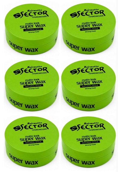 Sector Super Wax Matte Look Strong Hold Mat Vaks 150 Ml X 6 Adet