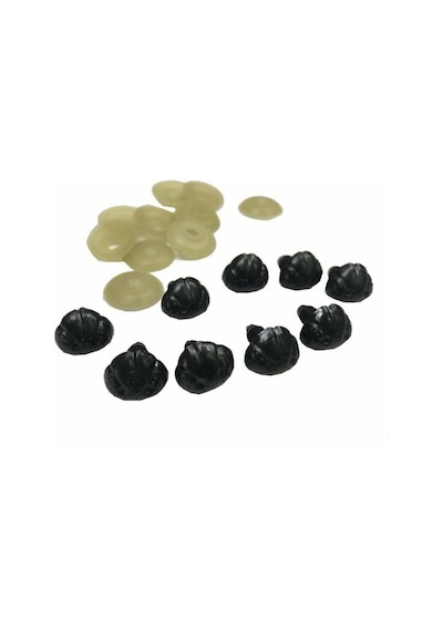 50 Adet 15 Mm Siyah Burun