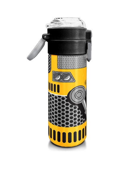 Coral High Kids Sarı Siyah Robot Desenli Pipetli Ve Direkt İçim Çelik Termos 500 Ml 31862 Sarı - Siyah