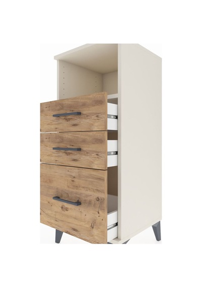 Hyperion Komodin Tek Raflı 3 Çekmeceli 44x44x106 Aytaşı-çam Aytaşı