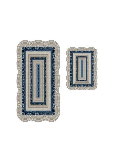 Alanur Begonya Lazer Kesim 2 Li Banyo Takimi St210163mv Krem Mavi