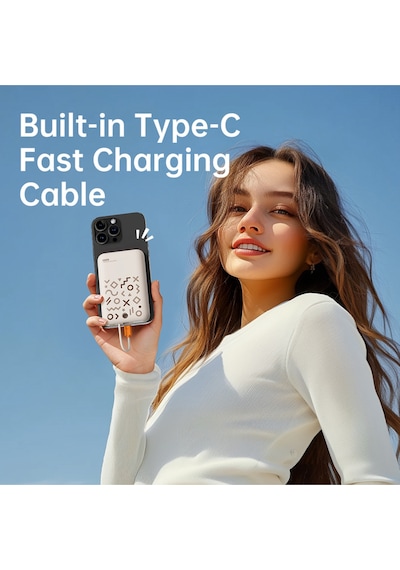 P28 10.000 Mah 20w Magsafe Kablosuz Powerbank Dijital Gösterge Siyah