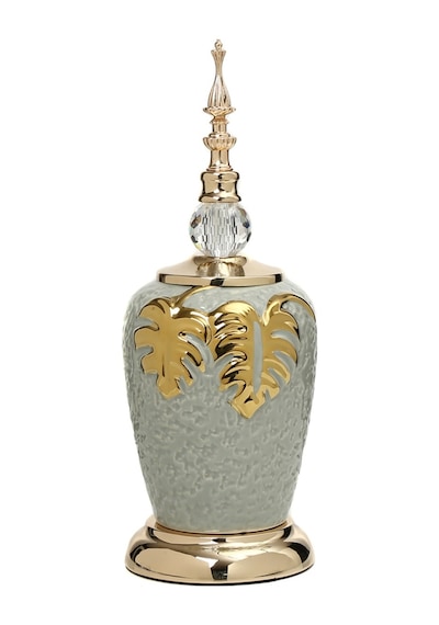 Vitale Yakut Gold Kapaklı Vazo 35 Cm Ak.je0175