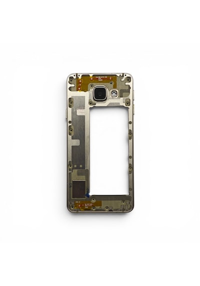Samsung A310 Kasa Samsung Galaxy Uyumlu A3 2016 Gold Renk Orta Kasa Çıtalı On Off Ses Tuş Bordu Buzzer Hoparlör Kamera Lens