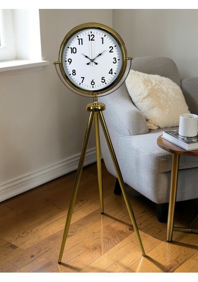 Büro Ev Ofis Hediyesi İçin Golden Prestij Tripod Ayaklı Saat Diğer