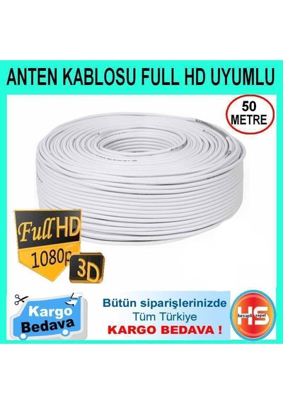 50 Metre Anten Kablosu Full  Hd Uyumlu