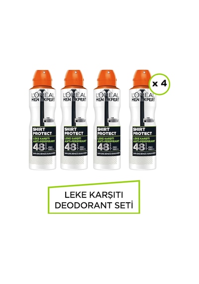 Shirt Protect Anti Perspirant Erkek Sprey Deodorant 150ML X 4 Adet