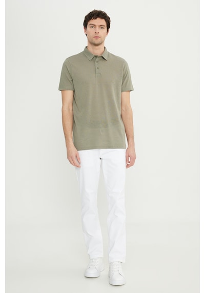 AC&Co / Altınyıldız Classics Erkek Hakı Pamuklu Slim Fit Dar Kesim Polo Yaka Tişört Haki