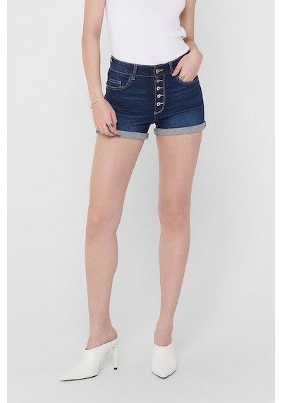 Only Kadın Düğmeli Denim Mavi Kot Şort - 15193715 001