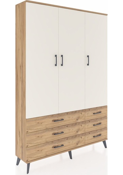 Arges Dolap 5 Raflı 6 Çekmeceli Tek Askılı 132x30x195 Çam-aytaşı/çam Aytası/atlas Çam Arges Dolap 5 Raflı 6 Çekmeceli Tek Askılı 132x30x195 Çam-aytaşı/çam Aytası/atlas Çam