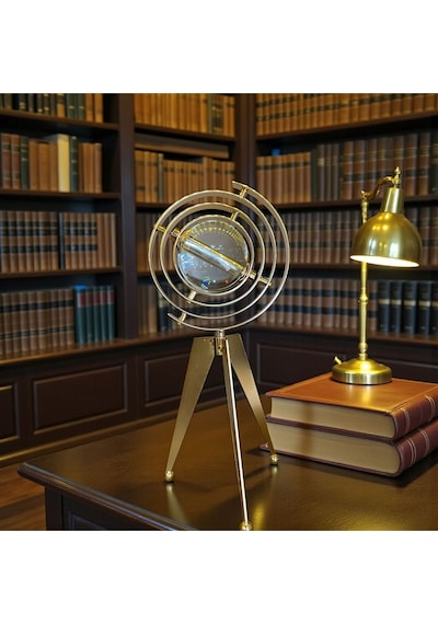 Vintage Armillary Küre Çalışma Odası Ve Kütüphane Dekoru