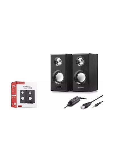 Hadron Hd-6052 Bilgisayar Hoparlörü 1.1 7.5 9.4 14.8cm Siyah