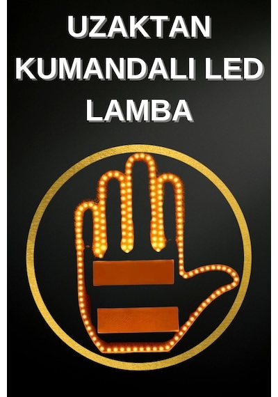 Led Işık El İşareti Araç Camı İçin Uzaktan Kumandalı Çok Renkli