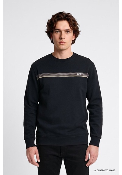 Lee Erkek Regular Fit Logo Detaylı Bisiklet Yaka Sweatshirt Siyah L26 Lee Erkek Regular Fit Logo Detaylı Bisiklet Yaka Sweatshirt Siyah L26