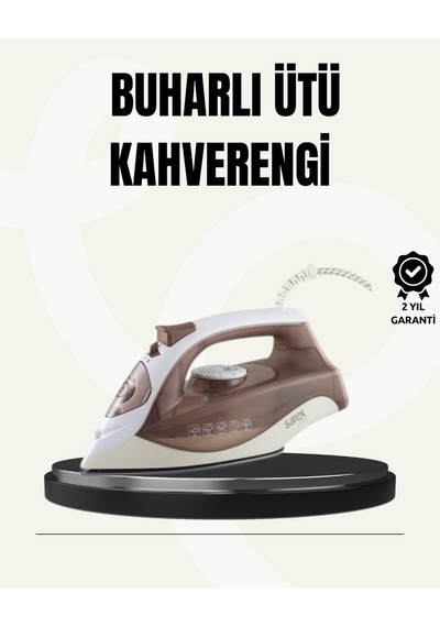 Buharlı - 809 - Ütü 2200w Seramik Taban 300 Ml Kahverengi - Zero-hls - Dikey Ütüleme