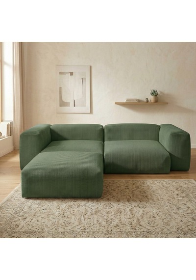 Relax Köşe Koltuk Takımı Sünger Koltuk Kanepe Divan Yeşil