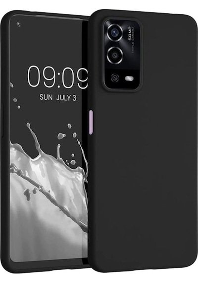 Oppo A55 4g Kılıf Zore Premier Silikon Kapak Siyah