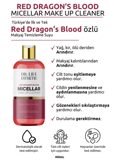 Dr. Life Esthetic Red Dragon S Blood Micellar Makyaj Temizleme Suyu 400 ML