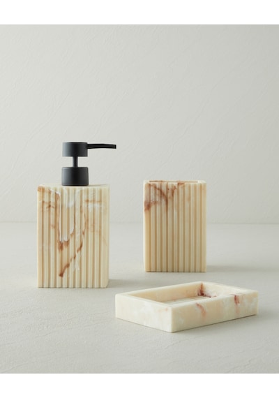 English Home Lydia Polyresin 3'lü Banyo Seti Naturel