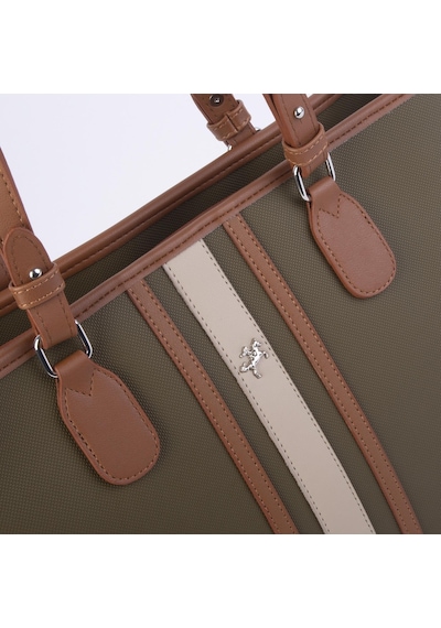 Nas Bag Kadın Omuz Çantası Spor Şık Ayarlanabilir Omuz Askılı Haki Taba Kum Lacste 33x27x12 Cm Haki