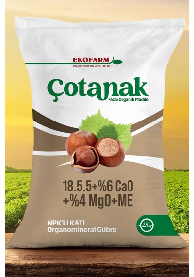 Ekofarm Çotanak 18.5.5+6 Cao+4 Mgo+15 Hf+me -%15 Organik Madde Npk'lı Gübre 25 Kg 25 KG