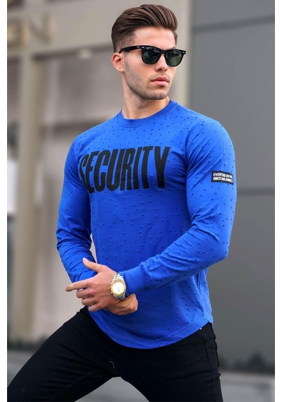 About Blank Madmext Saks Yırtık Detaylı Baskılı Sweatshirt 4126,saks S Acı Kahverengi