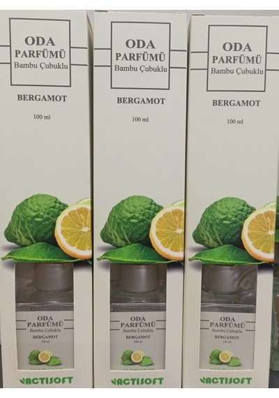 Oda Kokusu Bambu Çubuklu Actisoft 100 Ml 3'lü Paket Bergamotlu Bergamot