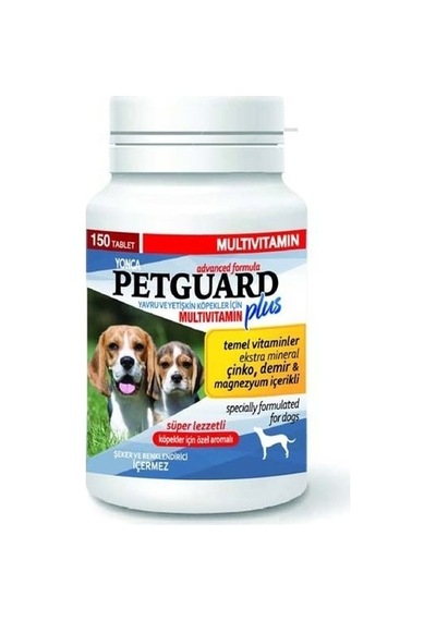 Petguard Çinko Demir Magnezyum ve Ekstra Mineralli Köpek Multivitamin 150 Tablet