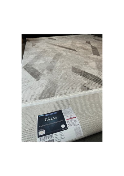 Merinos Vista Beyaz Gri Renk %100 Akrilik Yumuşak Dokulu Salon Oturma Odası Halısı 76586-97